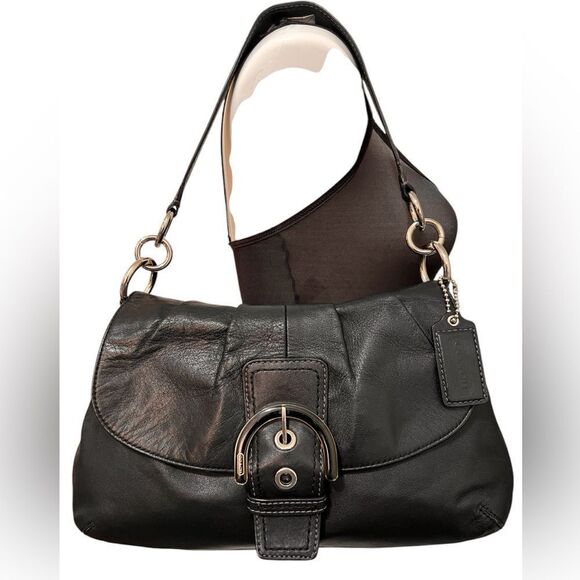 Coach Black SoHo Flap Shoulder Bag - Picture 1 of 16